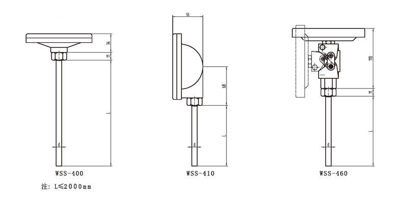 WSS工業雙金屬溫度計（通用型無固定裝置）_http://www.tcts.com.cn_雙金屬溫度計_第3張