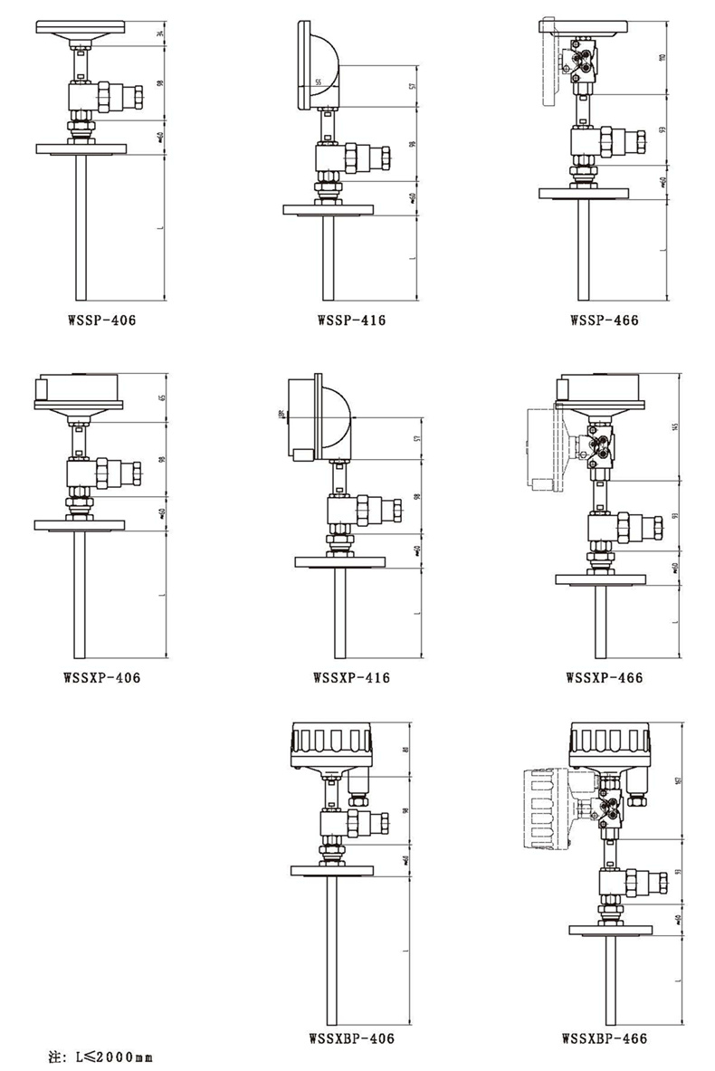 WSSX工業雙金屬溫度計（一體化型法蘭式）_http://www.tcts.com.cn_雙金屬溫度計_第3張
